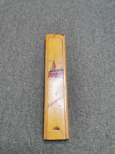 Vintage wooden pencil box - wooden,