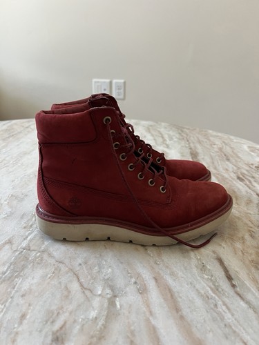 Timberland red nubuck lace - nubuck,