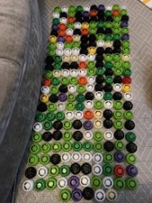 225 Round plastic bottle Screw tops / caps Various Colours for arts and crafts