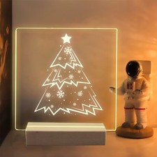 20cm LED Luminous Message Note Board with Colors, Acrylic Dry Erase Board & Pen