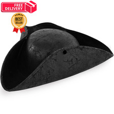 Xeehwb Black Pirate-Hat,Women