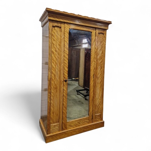 Victorian satin birch wardrobe - victorian,