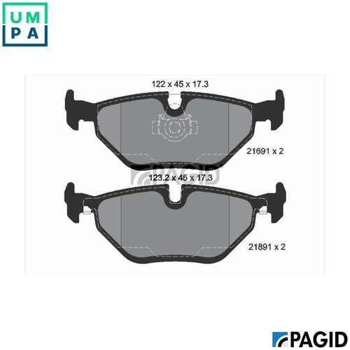 Brake pad set disc - set,