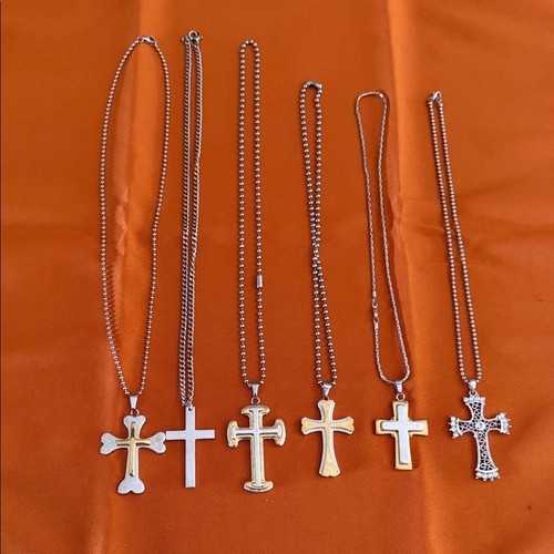 Silver plated cross - silver,