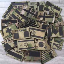 National Flag Combat Patch Multicam official VELCRO® Badge Military IRR