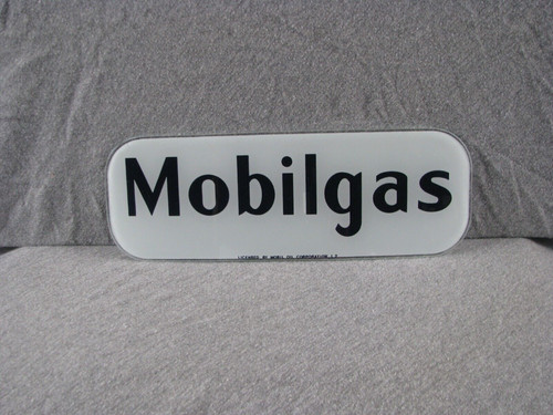 Mobilgas advertisement glass - glass,