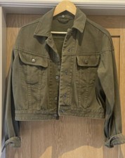 asos cropped khaki denim