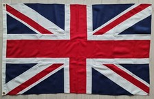 5x3ft Union Flag Jack MoD premium sewn woven flag brass eyelets UK cotton blend