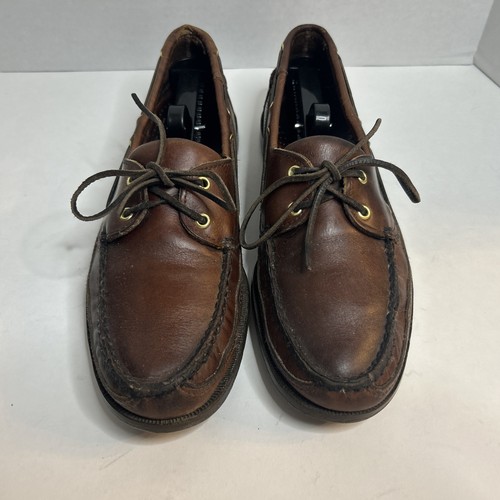 Sebago brown leather boat - brown,