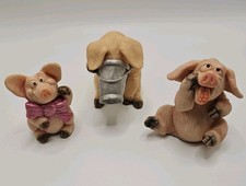 3 PIGGIN' PIG ORNAMENTS DAVID