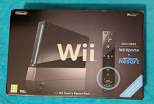 Nintendo Wii (Black Wii Sports Pack) Box and Inserts/Cables Only (Read Desc.)