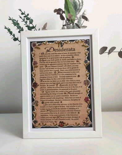 Desiderata framed poem - framed, by