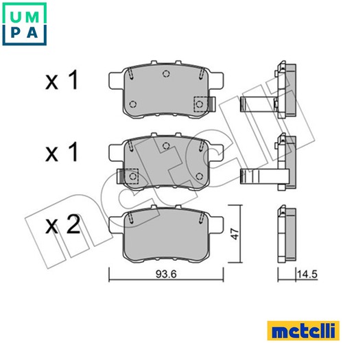 Brake pad set - pad,