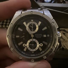Pulsar Chronograph Men's Watch 100m Stainless Steel - Untested