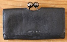 Ted Baker Vintage Ladies Clutch Wallet / Matinee Purse - Black Leather