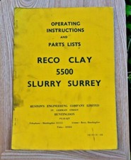 RECO CLAY BELT LINE MECHANICAL CATTLE FEEDER INSTALLATION & PARTS LIST RUSTONS