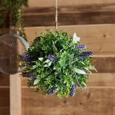 Artificial Lavender Topiary Ball 30cm | Faux Foliage Hanging Decor Indoor