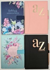 Telephone Address Book A-Z Index Hard Back Cover A5 Address - Birthday Book