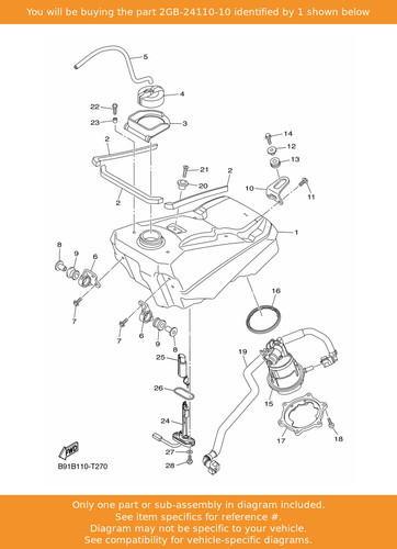 Yamaha fuel tank - fuel,