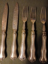 Sterling Silver 4 Forks & 4