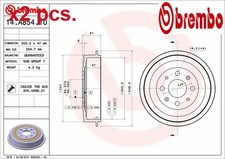 X2 PCS REAR BRAKE BRAKING DRUM