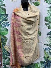 Beige and Pink Embroidered