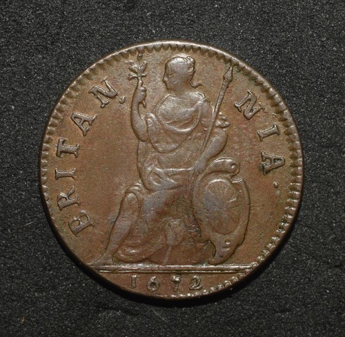 Charles 1672 farthing - ii, very