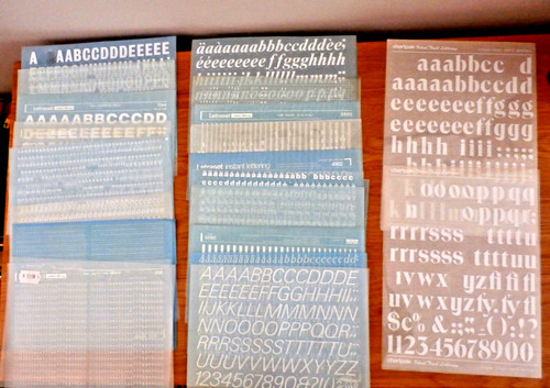 Letraset dry transfer - letraset, rub