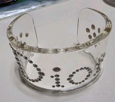 DIOR TRANSLUCENT Clear Crystal Cuff Bracelet