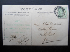 1906 NEWBURY Berkshire Christmas Eve Postmark - E D Ward Walton House Northleach