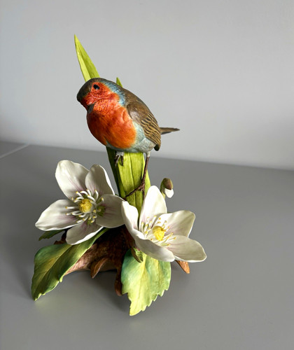 Royal worcester robin bird - worcester,