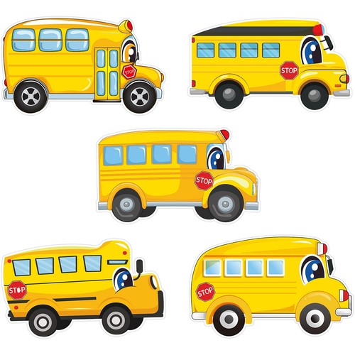 Zonon school bus - cutouts, name