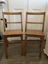Pair Solid Wood Vintage