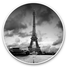 2 x Vinyl Stickers 7.5cm (bw)