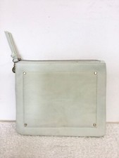 ELIE SAAB PALE MINT GREEN FAUX LEATHER COSMETIC/ CLUTCH BAG 