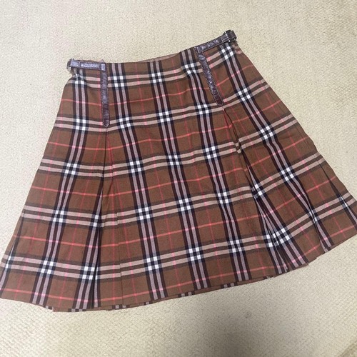 Burberry check pleated skirt - pleated,