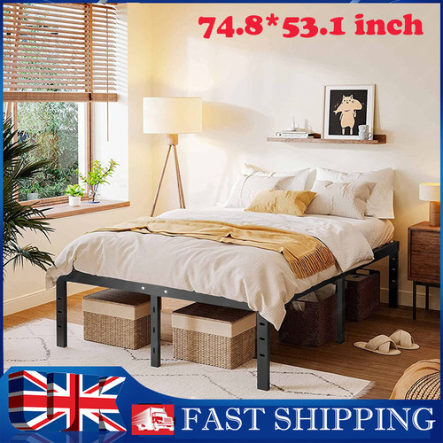 High metal bed frame - frame, 4ft