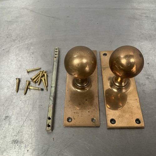 Antique brass door knobs - brass,
