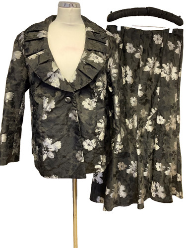 Chesca black silver floral - black,