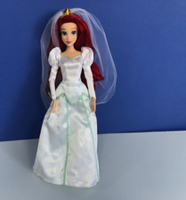 Disney The Little Mermaid ARIEL DOLL CLASSIC WEDDING DRESS WITH VEIL NO SHOES