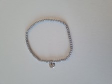 Biba Silver Tone Grey Beaded Bracelet