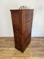 Vintage Four-Drawer Oak Filing