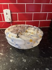 Art Deco Marbled Fleck White