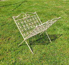 MAGAZINE RACK - METAL - FOLDING - CONSERVATORY - PATIO