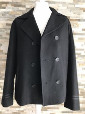 STEFANO CONTI Mens Wool Trench Coat  Jacket Work,Size L(42),Black