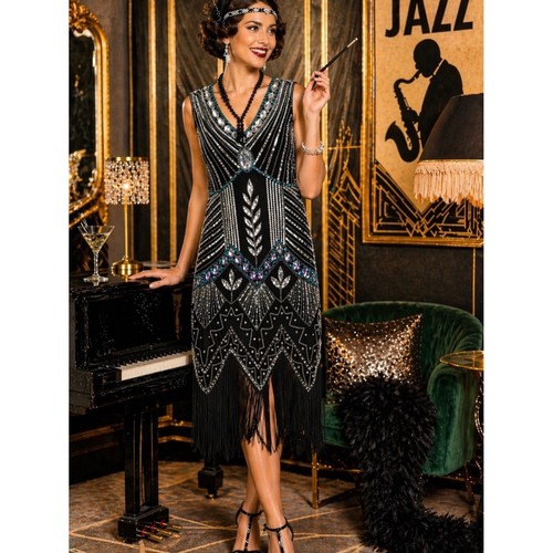 Art deco flapper dress - deco, |