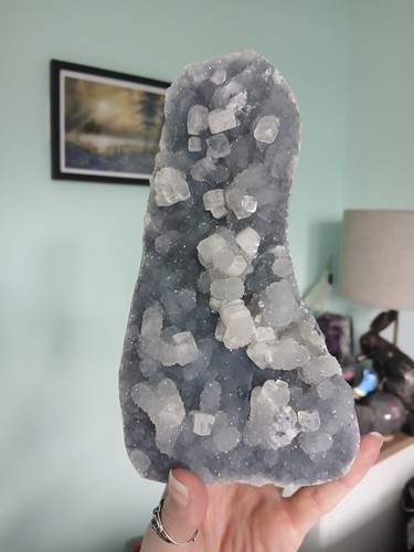 Blue chalcedony with - blue,