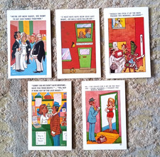 SAPPHIRE COMIC POSTCARDS x 5