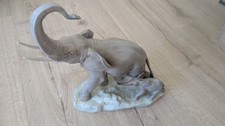 Lladro Two Elephants Figurine