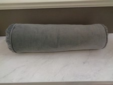 Long Grey Velvet Cushion-Laura